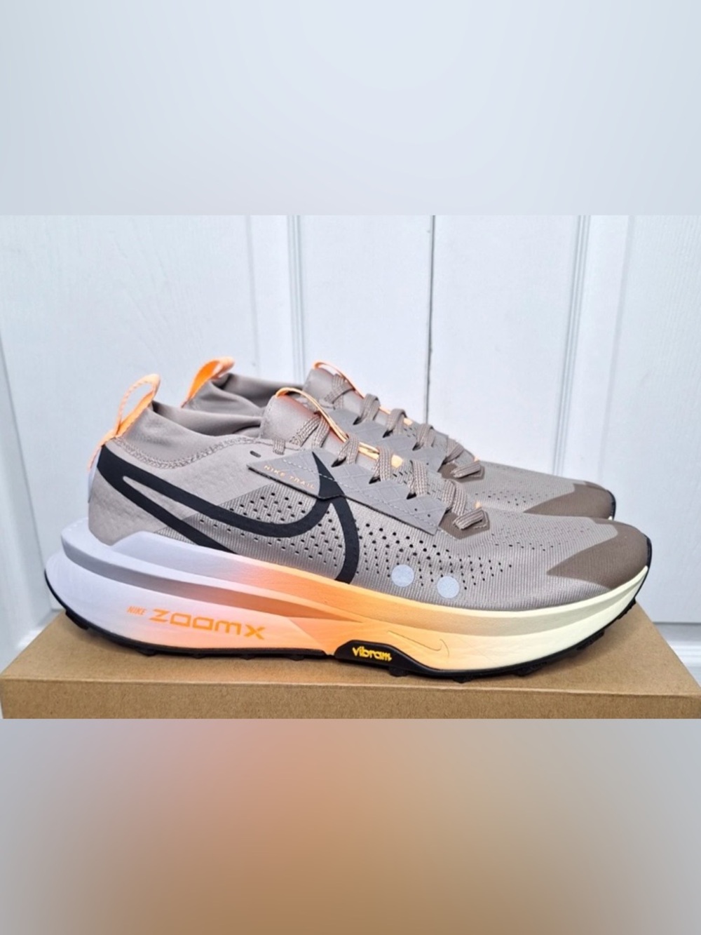 Nike ZoomX 🔥 Zegama Trail 2 Malt Alabaster Black Trail Running FD5190-200 11.5 - Picture 4 of 12